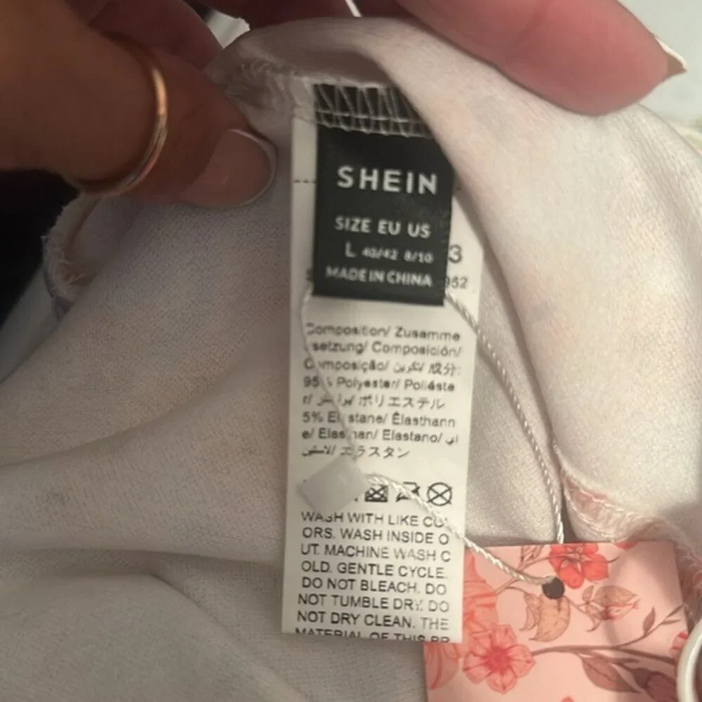 SHEIN Floral Corset Bustier Top L NWT Coquette Cottagecore Summer Baddie